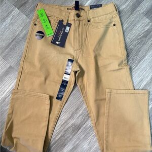 U.S. Polo Assn. Tan Pants Boys size 12 inseam 25” NWT reinforced knees